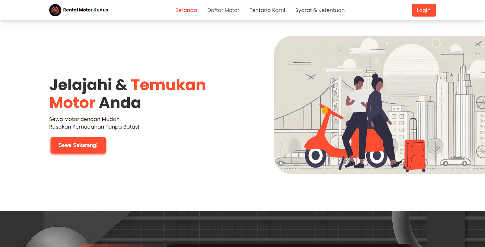Screenshot of Rental Website
